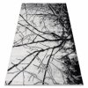 Moderní koberec Easy - strom 1 - stříbrný/černý