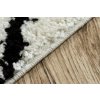 Koberec se střapci Herbert - dlouhý vlas 5 - černý/bílý