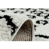 Koberec se střapci Herbert - dlouhý vlas 5 - černý/bílý