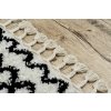 Koberec se střapci Herbert - dlouhý vlas 5 - černý/bílý