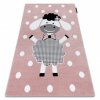 Krásný dětský koberec KINDER - ovečka - růžový