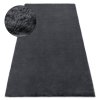 Koberec králičí kožešina - imitace - antracitový