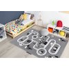 Krásný dětský koberec KINDER - městečko 2 - šedý