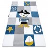 Krásný dětský koberec KINDER - pirát - modrý
