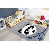 Krásný dětský koberec KINDER - pandička - šedý