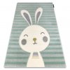 Krásný dětský koberec KINDER - králíček 1 - zelený