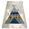 Krásný dětský koberec KINDER - stan teepee - šedý