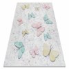 Dětský kusový koberec BAMBINO - motýlci - krémový