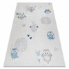 Dětský kusový koberec BAMBINO - sovičky - šedý