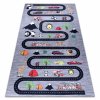 Dětský kusový koberec BAMBINO - cestičky ve městě - šedý