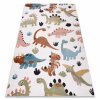 Skvělý dětský koberec FUNNY - dinosauři 2 - krémový