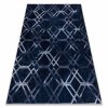 Pratelný koberec Romi - geometrické tvary - modrý