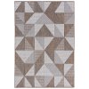 Bezvlasý koberec Madrid - trojúhelníky 3 - hnědý
