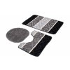 Sada koupelnových předložek MULTI Plus - černá/šedá