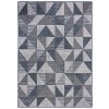 Bezvlasý koberec Madrid - trojúhelníky 1 - modrý/šedý