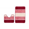 Sada koupelnových předložek MULTI - tmavě červená