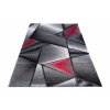 Moderní koberec Tap Plus - vlnky 6 - šedý/červený