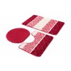 Sada koupelnových předložek MULTI Plus - tmavě červená