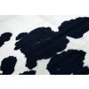 Koberec hovězí kůže - imitace 5 - černý/bílý