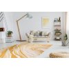 Odolný koberec Sisi Sion - abstrakt 2 - žlutý/béžový
