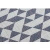 Odolný koberec Sisi Sion - trojúhelníky 2 - bílý/modrý