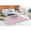 Odolný koberec Sisi Sion - mřížka 1 - bílý/červený