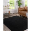 Kusový jednobarevný koberec SOFTY - černý