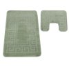 Sada koupelnových koberečků Ethnic s výřezem - zelená