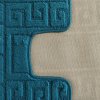 Sada koupelnových koberečků Ethnic s výřezem - tyrkysová