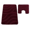 Sada koupelnových koberečků Sympho s výřezem - tmavě červená