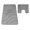 Sada koupelnových koberečků Sympho s výřezem - světle šedá
