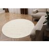 Kulatý koberec Lapen - pruhy - krémový