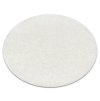Kulatý kusový koberec Aires - jednobarevný - bílý