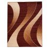 Moderní koberec Tap - vlnky 5 - hnědý
