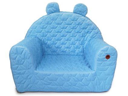 Dětské křesílko s oušky PREMIUM - modré