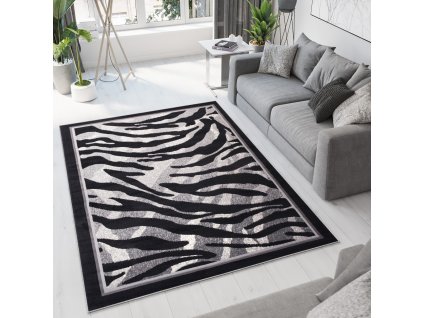 Moderný koberec Tap - tygrovaný 1 - sivý/čierny