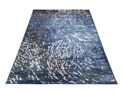 Moderní koberec Breeze - abstrakt 5 - modrý