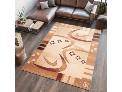 Moderní koberec Atlas - vlnky 1 - světle béžový (Rozměr koberce 160x230 cm)