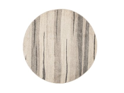 Moderní kulatý koberec SARI - béžový - textura 1