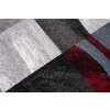 Moderní koberec Jawa - čtverce 4 - šedý/červený