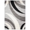 Moderní koberec Delhi - vlnky 3 - šedý/bílý