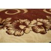 Moderní koberec Atlas - květiny a vlnky 1 - hnědý