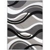 Moderní koberec Tap - vlnky 7 - šedý/bílý
