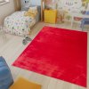 Chlupatý kusový koberec RABBIT - červený