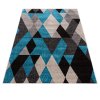 Moderní koberec Fiesta - trojúhelníky 1 - černý/modrý