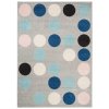 Kusový koberec Lazur - puntíky 1 - šedý/modrý