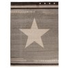 Kusový koberec MAROKO - hvězda - hnědý/černý