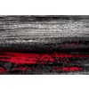 Kusový koberec Maya - abstrakt 3 - šedý/červený