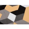 Kusový koberec Maya - geometrické tvary 1 - žlutý/černý