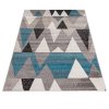 Moderní koberec ELEFANTA - šedý/tyrkysový - trojúhelníky 2